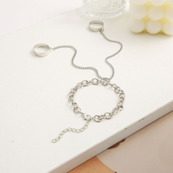 Слейв-браслет темный глянец в стиле готика CJF11368