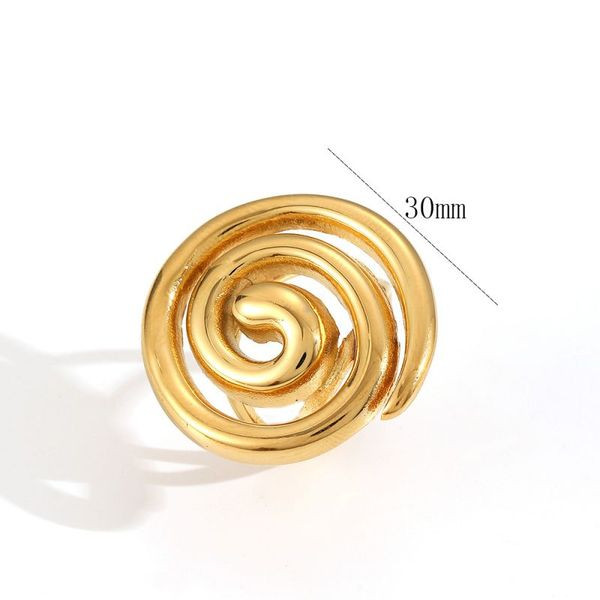 Массивное кольцо-спираль из витой проволоки CJL88378