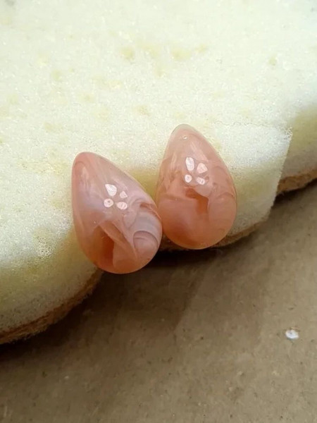 Набор разноцветных акриловых серег пусет в форме глянцевых капель 1J10141СJJ