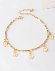 Браслет на ногу с декоративными дисками G51875