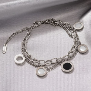 Многослойный браслет с перламутровыми медальонами 1J12021CJJ