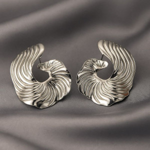 Серьги-пусеты в форме рельефных раковин 1J12123CJJ