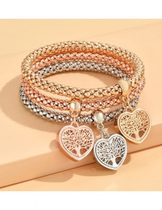 Комплект из 3 браслетов из бусин с подвесками A67375