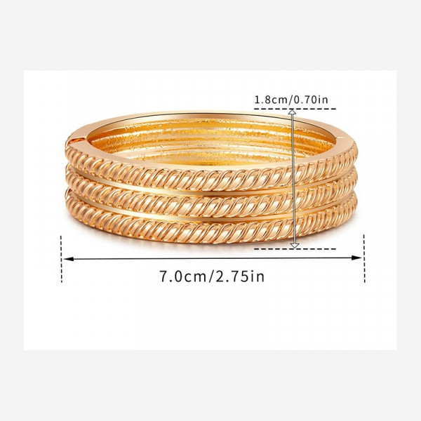 Браслет жесткий разомкнутый в форме капли CJG68095