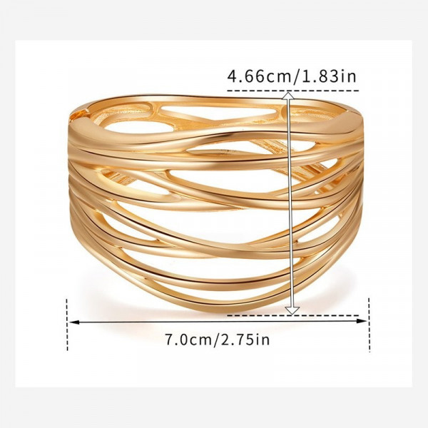 Браслет жесткий разомкнутый в форме капли CJG68095