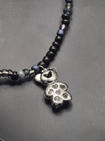 Бусы из черного бисера с подвеской в форме футбольного мяча J10757CJJ