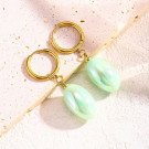 Серьги-конго с мятным перламутром CJG24782