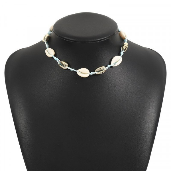 Экзотическое Ожерелье из ракушек каури и жемчуга CJL33876