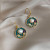 Круглые серьги «Изумрудный сад» CJQ17181