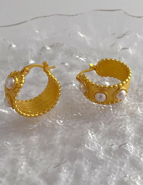 Широкие конго с жемчужными вставками Z51245