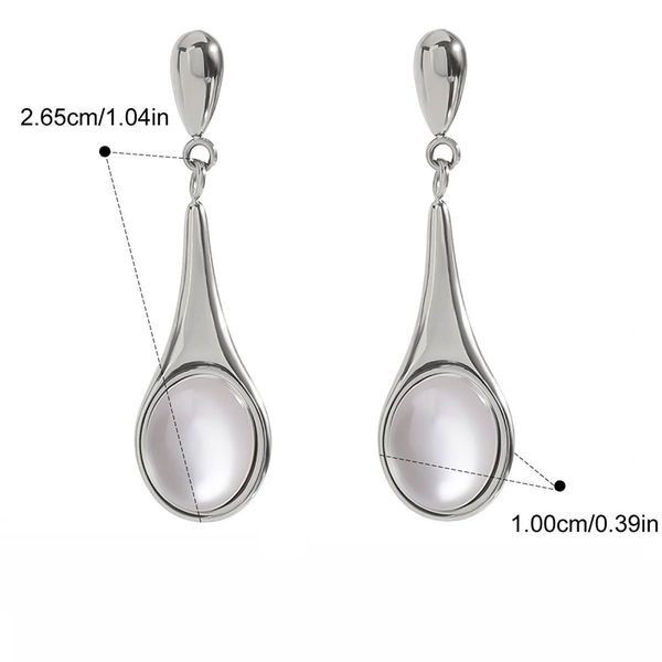 Серьги-пусеты Капли двухцветные с эмалью CJL40400