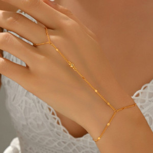 Браслет слейв солнечная пыль на тонкой цепи CJR81498