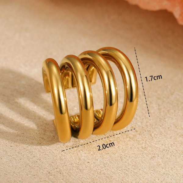 Серьги-каффы многослойные «Кольца» CJL83637