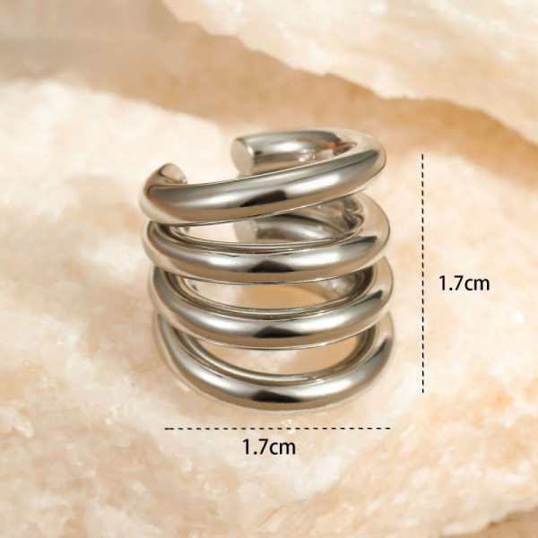 Серьги-каффы многослойные «Кольца» CJL83637