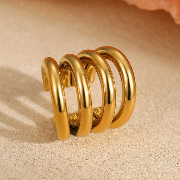 Серьги-каффы многослойные «Кольца» CJL83637