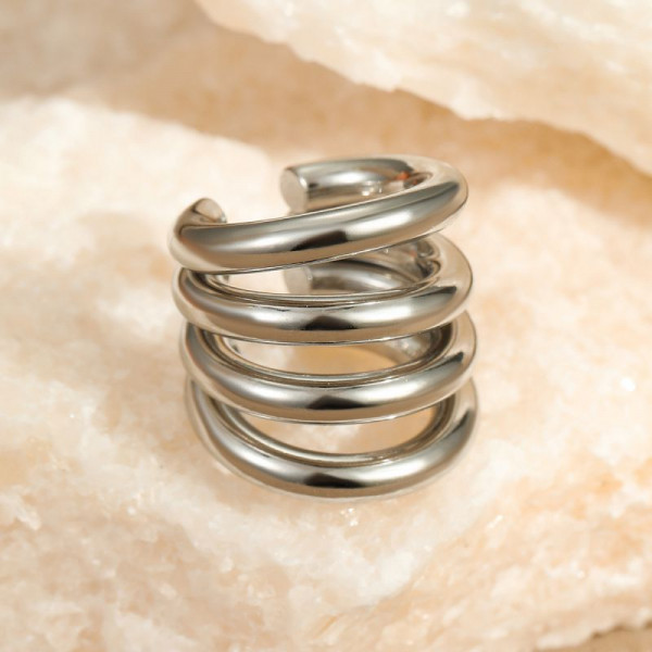 Серьги-каффы многослойные «Кольца» CJL83637