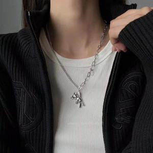 Массивная цепочка с кулоном в форме медведя CJH70165