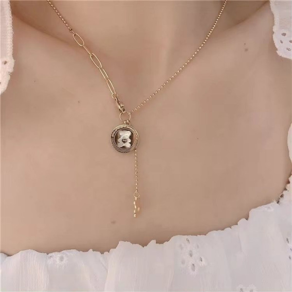 Колье медицинская сталь с напылением золотом J10848CJJ