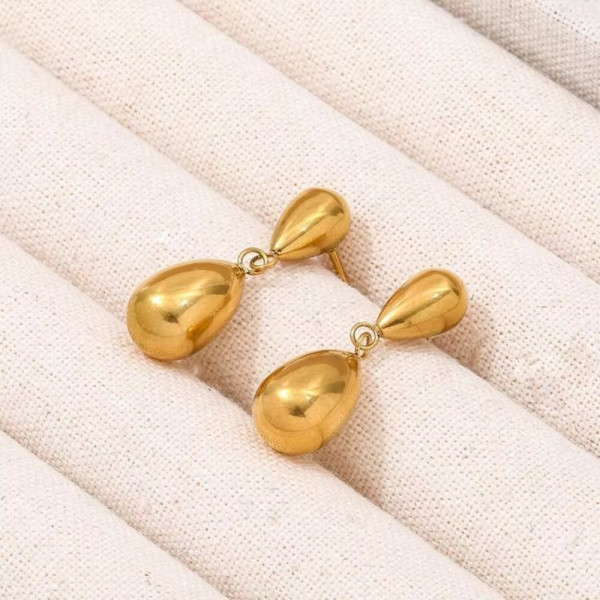 Серьги медь с напылением золотом J10670CJJ