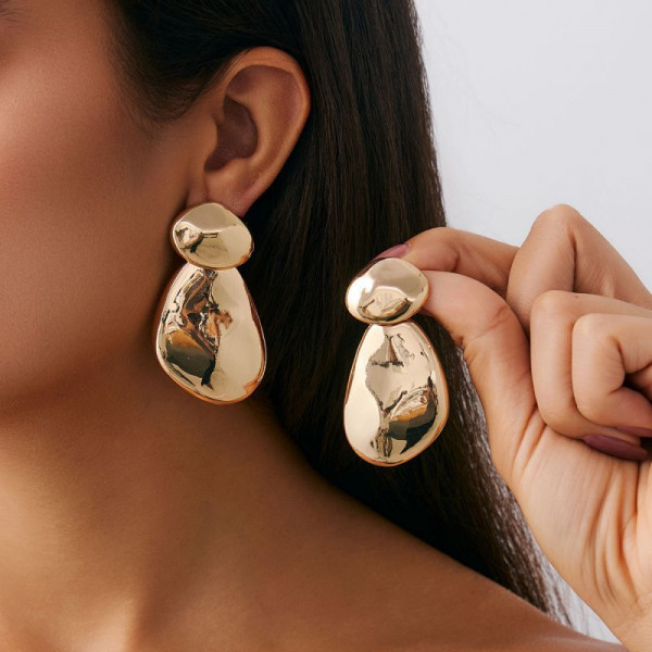 Дизайнерские серьги-пусеты абстрактные капли CJN79259