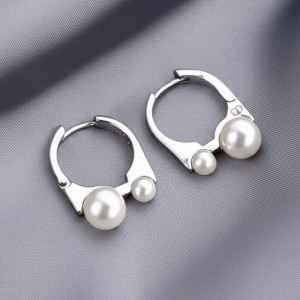 Серьги-кольца с подвесным жемчугом 1J11993CJJ