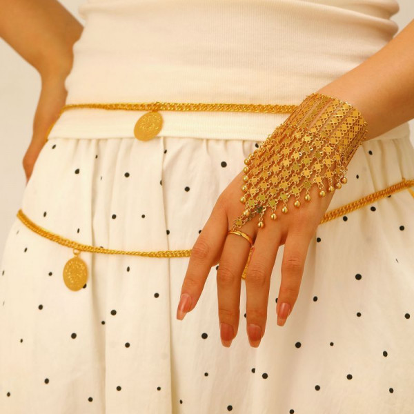 Браслет слейв золотое руно с монетками CJR90998