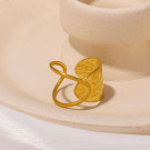 Фантазийное кольцо "Зигзаг" с широким основанием CJL88523