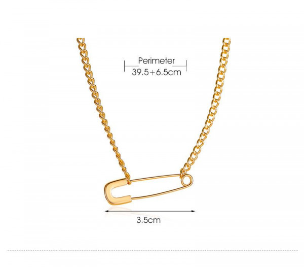 Цепочка кулон булавка ювелирный сплав с напылением золотом 1J12308CJJ