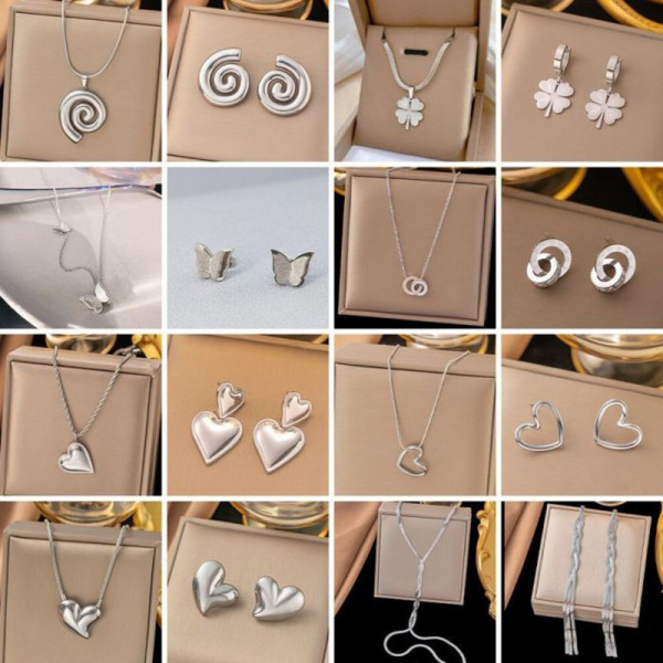 Серебристые серьги-подвески Морские звезды CJH32168