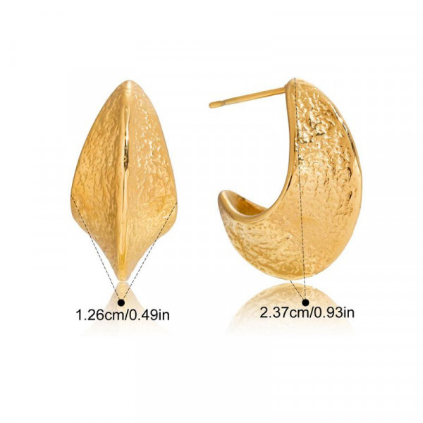 Серьги-кольца широкие вогнутые CJR63209