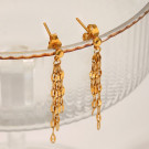 Серьги Висячие Тройные цепочки CJN93176