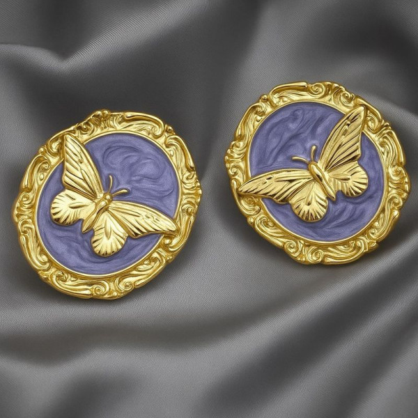 Серьги-гвоздики с бабочкой 1J12112CJJ