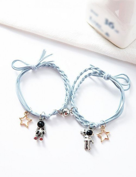 Парные браслеты космический дуэт с астронавтами U09677