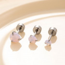 Одиночная серьга-пусет для пирсинга (розовый опал) CJH16210