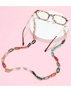 Цветная цепочка для очков с бусинами под натуральный камень S06503MSK