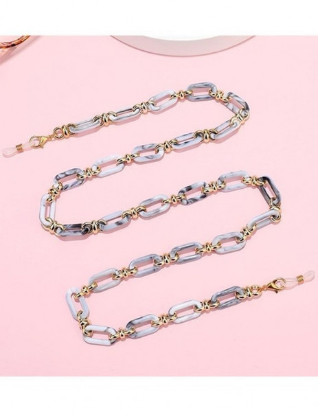 Цветная цепочка для очков с бусинами под натуральный камень S06503MSK