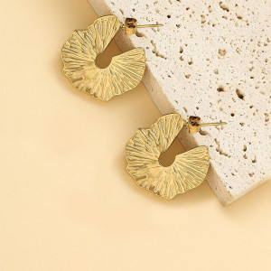 Серьги-пусеты разомкнутые диски Ковка CJL74248