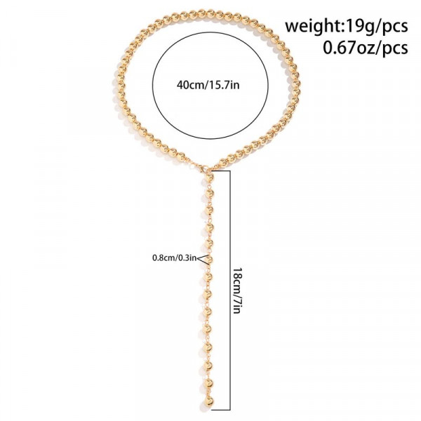 Серебристая длинная цепочка с каскадным эффектом 1J11757CJJ