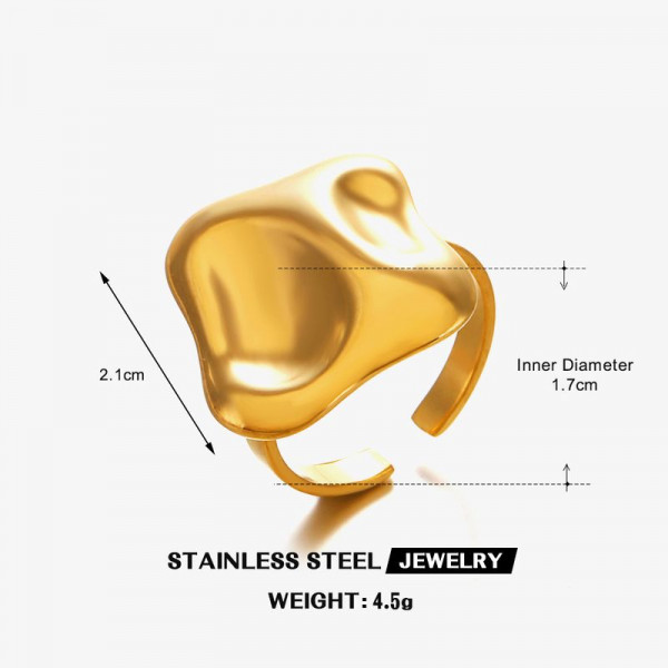 Кольцо титановая сталь напыление золотом 1J12252CJJ