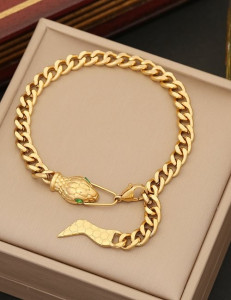 Браслет-цепочка с подвеской в форме змеи Z54891