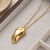 Золотистая цепочка с объемным овалом CJN91856