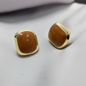 Серьги медицинская сталь с напылением золотом J11248CJJ