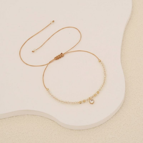 Браслет из тонкой нити с кристаллами CJC59801