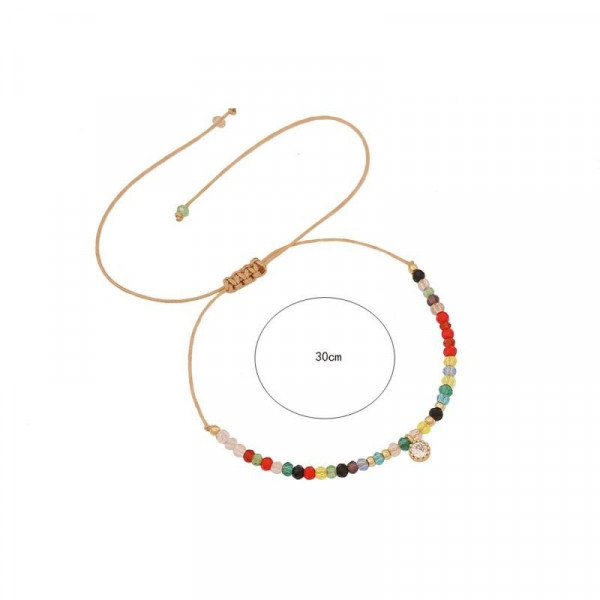 Браслет из тонкой нити с кристаллами CJC59801