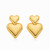 Серьги-пусеты Сердца двойные объемные CJL30327