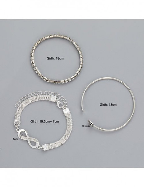 Комплект браслетов с символикой и кристаллами L77249