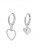 Изящные серьги-конго с подвесками в форме сердец M20762