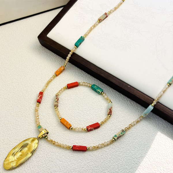 Стальной комплект бижутерии CJP77611