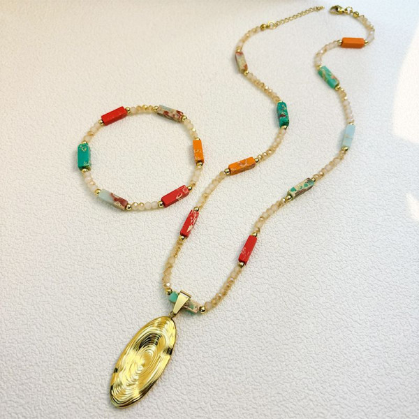 Стальной комплект бижутерии CJP77611