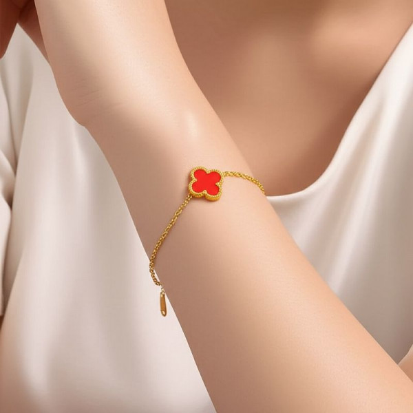 Браслет-нить с красным клевером 1J12028CJJ